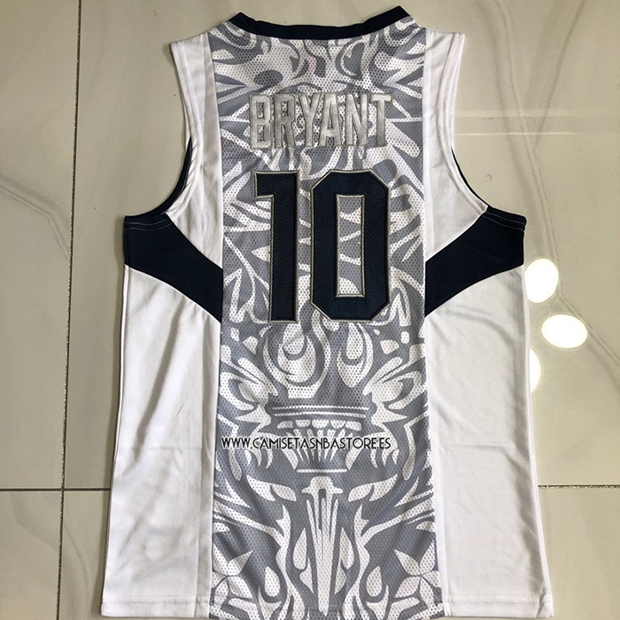 Kobe Bryant NO 10 Camiseta USA 2008 Blanco